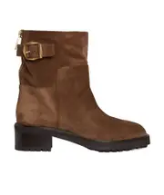 Back-zip short boots 35,36,37,40 Brown