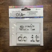 Dina Wakley Media Chipboard Shapes-Words