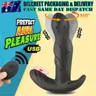 Rotating Vibrating Prostate Massager Male Anal Butt Plug Remote Control Sex Toy