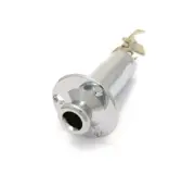 (1) Chrome Flanged Stereo Acoustic Guitar/Bass Endpin Jack w/Screws EP-4605-010