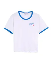 x The LA Dodgers Serif Ringer T-shirt S,XS,M White