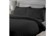 Teddy Bear Fleece Soft Warm Quilt Doona Duvet Cover Pillowcase Set Black