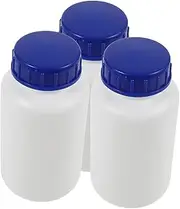 PLAFOPE 3Pcs Bottles Empty Sample Containers for Laboratories Chemical Storage Bottles with Caps for Industrial and Research Use