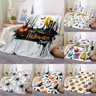Halloween 3D Pattern Flannel Nap Blanket Sofa Bed Sheet Air Conditioning Blanket