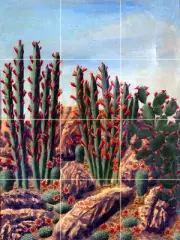 Art Cactus Andre Bauchant Mural Ceramic Backsplash Bath Tile #2033