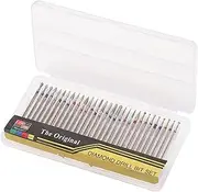 Labymos Nail Drill Bits Set 30Pcs/Box Tungsten Steel Grinding Head Drill Bits Nail File Bits Cuticle Drill Bit File Nail Bit Fine Grit for Mani Pedi Home Salon Use