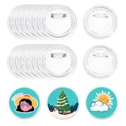 50Pcs Acrylic Sewing Buttons Pin Clear 1.73" Button Maker Badges