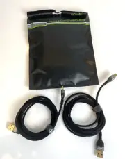 QGeeM Deluxe Computer Cable USB To Type C Adapter cable 6 ft 2-pack