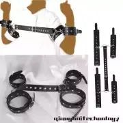 Leather Bandage Handcuffs Arm Cuffs Restraints Straps Hand Belt Cuffs Slave