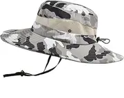 [TMTGTS] 58-60 cm Universal Camouflage Sun Hat Foldable Hiking Hat Boonie Hat UV Protection Sun Protection Hat Wide Brim Summer Hat Bush Hat Fishing Hat Garden Hat Outdoor Hat Boonie Hat, Style 5, Medium