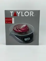 Taylor Digital Glass Platform Silver Base Food Scale