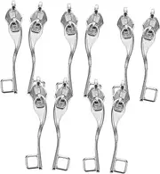 Ipetboom 5 Pairs Metal Double-Layer Zipper Slider Luggage Lock Hole Replacement Part Smooth Sliding Zipper Pull Luggage Repair Supplies
