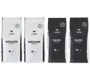 Lazzio Coffee Beans 2x Medium & 2x Dark Roast 1KG Whole Beans 100% Arabica Aldi