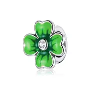 925 Sterling Silver Lucky Clover Beads For Diy Bracelets & Necklaces