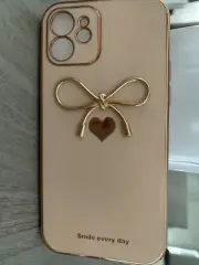 Love pattern bowknot Phone Case For iphone 12. Pink iPhone Case