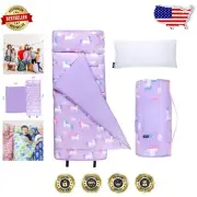 Soft Unicorn Nap Mat with Pillow for Kids – Perfect for School & Travel