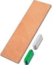 Leather Honing Strop for Knife Sharpening with Polishing Compound 3 Inch by 12 Inch Double Sided Stropping Leather Knife Strop and Stropping Compound for Woodcarving Knife Polishing Sharpening