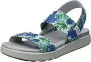 KEEN Women's Elle Backstrap platform open toe Wedge Sandal-Porcelain/Tie Dye-9.5