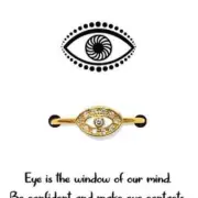 Evil Eye Crystal Ring - Gold