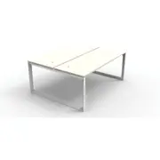 RAPIDLINE INFINITY WORKSTATION 2 SIDED 2 PERSON Natural White Bevelled Leg 1200W x 1430D x 730mmH