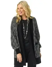 [Fella Hamilton] Banksia Fond Long Line Cardigan in Black
