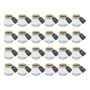 24PK Glass & Co Courtney Glass Jar Container with Cork Lid Clear 120ml