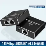 1KMBPS網路線RJ45分配器1分2延長轉接器