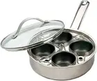 Oven Safe 4-Egg Poaching Set | Triple-Ply Design & Glass Lid for Gourmet Cooking