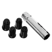 Black Chrome Cone Seat Small Diameter Wheel Loc Fits 1983-1988 Mitsubishi Cordia