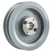 Cast Iron 6.75" Dual Groove Pulley Belt B Section 5L with 1-1/8" Sheave Bushing