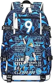 YUNZYUN Soccer Player H-aaland Multifunction Backpack Travel Laptop Fans Multicolour Bag For Men Women, Navy Blue, Free Size, Modern