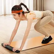 IMPREC Slide Board, With End Stops Adjustable Length Training Sliding Board, For Ice Skating Tennis Skiing, With Shoe Booty And Carrying Bag (Color : Orange, Size : 1.8m)