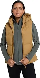 [Mountain Warehouse] Astral Womens Padded Gilet - Water Resistant Ladies Bodywarmer, Detachable Hood Vest, Microfibre Insulation - Best for Outdoors, Sports, Gym, Spring Summer