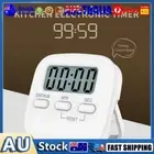 Magnetic Digital Timer Stopwatch Cooking Countdown Timer Clock (White) Au