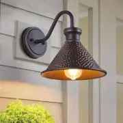 Gooseneck Outdoor Wall Sconce 1-Light E26 Oil-Rubbed Bronze(Without Photocell)