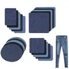 20Pcs/Set DIY Iron On Denim Fabric Patches For Clothing Jeans Repair Kit 5 Color