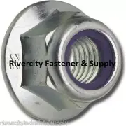 (200) 5/16-18 Nylon Insert Hex Flange Lock nuts / Stop nut / Nyloc 5/16x18
