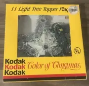Kodak Color Of Christmas 11 Light Tree Topper Plaque NIB