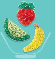 Origami Owl 3 Pc Sparkle Fruit Charm Set Limited Edition