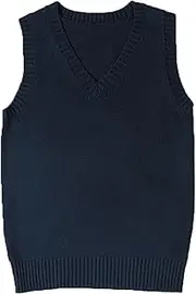 [ZUEVI] Women's Sweater Vest Classic V Neck Uniform Pullover Knitwear Tops Sleeveless Knitted Sweaters Vests