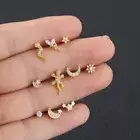 Lizard Helix Piercing Ear Studs Cartilage Ear Stud Piercing Earring Zircon