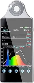 HP330 Handheld Spectrometer Spectral Illuminance Meter Wavelength 380-780nm Spectral Analysis Instrument for LED Light for Home, Plant Growth Lab