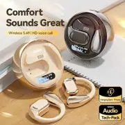 Wireless Earphone Bluetooth Ear Hook Sport Running Headphone HIFI Stereo Sound LED Display Headset Built-in Mic
