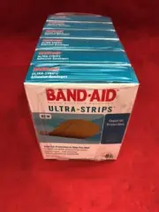 NEW CASE (192 total) BAND-AID® Ultra-Strips Adhesive Pads 2 1/8x2 3/4" 24bx/8ea