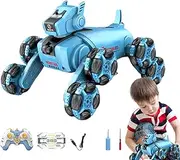 Wscwl Robot Dog - Portable 8WD Smart Robot Dog,Electronic Pets, RC Car Toys, Robotic Animals, Electric Climbing Puppy for Kids and Adults