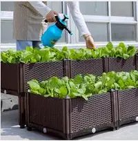 在飛比找樂天市場購物網優惠-蔬菜種植箱家庭園藝菜園種植箱戶外室內組合式育苗箱陽臺種菜箱