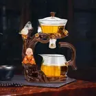 Kungfu Glass Tea Set Glass Teapot Set Heat Resistant Water Tea Cup Kungfu Drip