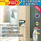 Slim Cabinet Tall Cupboard Kitchen Pantry Laundry Storage Cupboard Wooden Rack