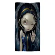 Black Hair Divine Spirit Alchemical Angel Beach Towels Medium Large Extra Large