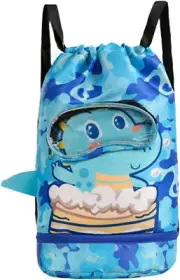 Swimming Bags for Kids, Waterproof Drawstring Gym Bag, Large Capacity Swim Bag f